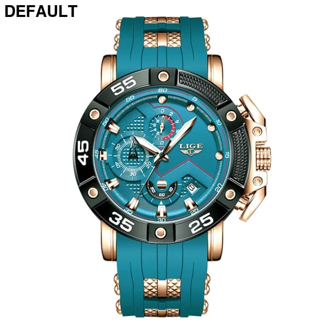LIGE Mens Watches Top Brand Luxury Big Dial Watch Men Silicone Military Sports Waterproof Quartz For Relogio Masculino