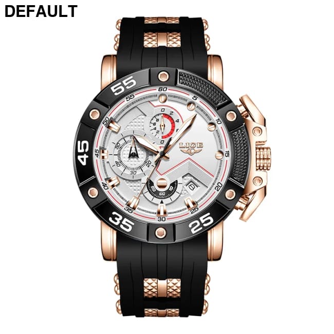 LIGE Mens Watches Top Brand Luxury Big Dial Watch Men Silicone Military Sports Waterproof Quartz For Relogio Masculino