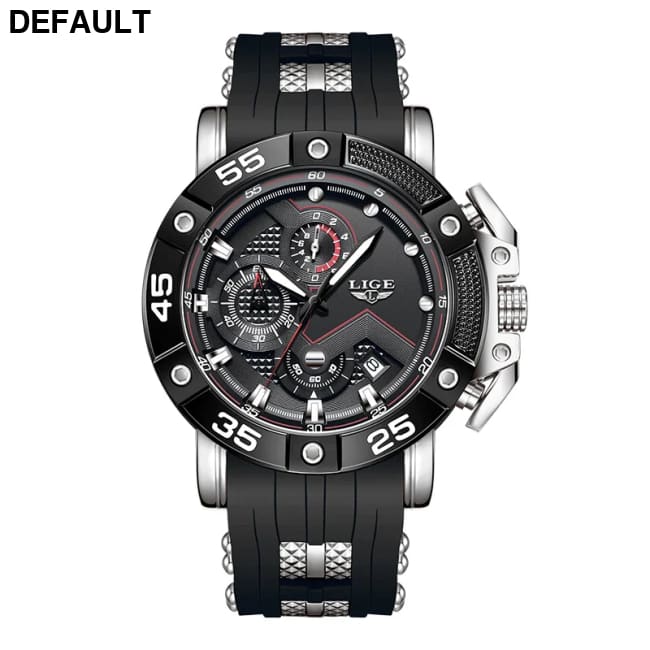 LIGE Mens Watches Top Brand Luxury Big Dial Watch Men Silicone Military Sports Waterproof Quartz For Relogio Masculino