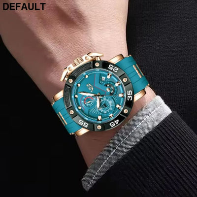 LIGE Mens Watches Top Brand Luxury Big Dial Watch Men Silicone Military Sports Waterproof Quartz For Relogio Masculino