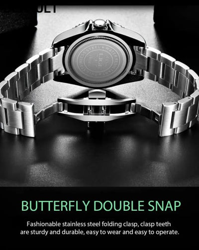 LIGE Top Brand Luxury Watches for Men Casual Sport Fashion Military Stainless Steel Wrist Auto Date Man Watch Clock