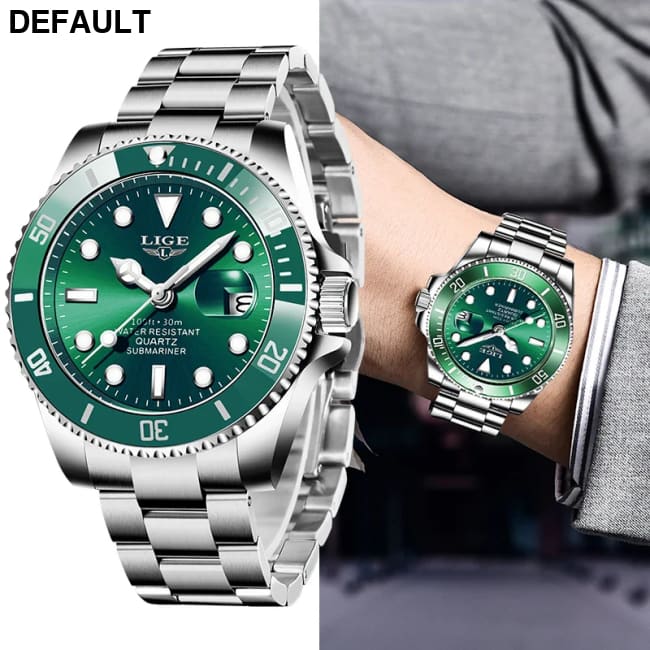 LIGE Top Brand Luxury Watches for Men Casual Sport Fashion Military Stainless Steel Wrist Auto Date Man Watch Clock