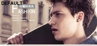 Lihong Personalized 925 Silver Earrings Men’S Single Street Punk Hip-Hop Jewelry Men