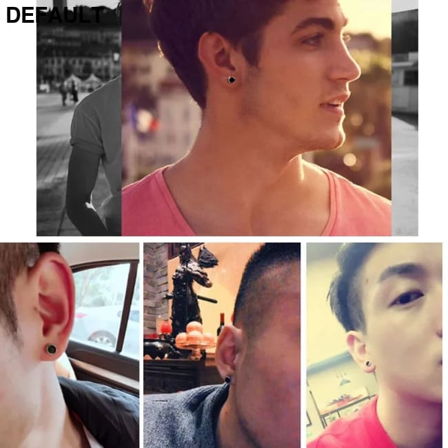 Lihong Personalized 925 Silver Earrings Men’S Single Street Punk Hip-Hop Jewelry Men