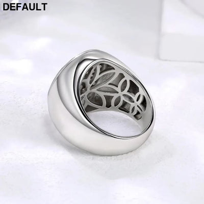 LinkerLove Sparkling Full Moissanite Ring Hip Hop for Men Gold Plated 925 Sterling Silver Diamond Party Luxury Jewelry