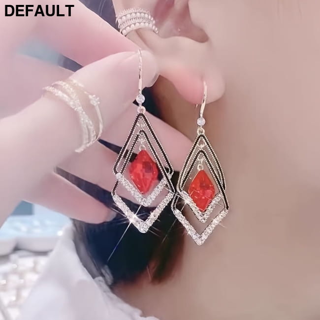 Long Delicate Accessory Sparkling Hook Earrings New Year Sterling Silver Best Selling Products