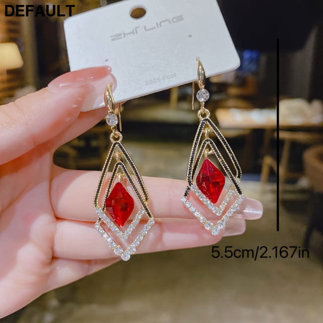 Long Delicate Accessory Sparkling Hook Earrings New Year Sterling Silver Best Selling Products