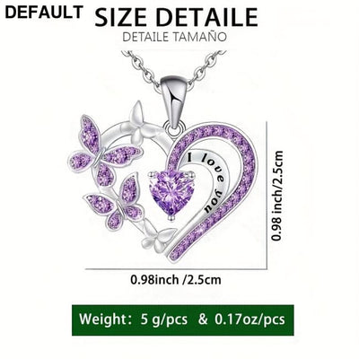 Love Butterfly Necklace New Year’s Gift For Your Lover Friend Silvery Sterling Silver Necklaces Jewelry Making Kits