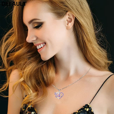 Love Butterfly Necklace New Year’s Gift For Your Lover Friend Silvery Sterling Silver Necklaces Jewelry Making Kits