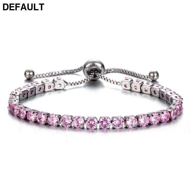 Luxury 4mm Cubic Zirconia Tennis Bracelets Iced Out Chain Spink Sterling Silver