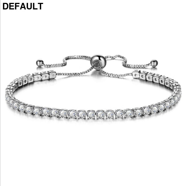 Luxury 4mm Cubic Zirconia Tennis Bracelets Iced Out Chain Whitegold Sterling Silver