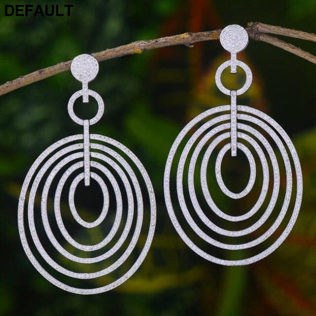 Luxury Long Dangle Earrings for Women Wedding Cubic Zirconia Silver Sterling