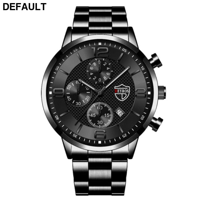 Luxury Mens Watches Stainless Steel Quartz Male Wristwatch Black / China Men Sport