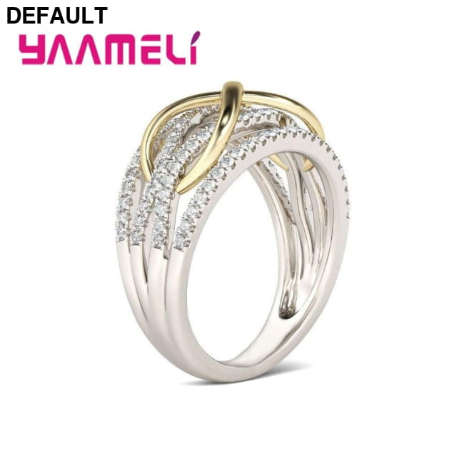 Luxury Solid 925 Sterling Silver Rings for Women Hollow-out
