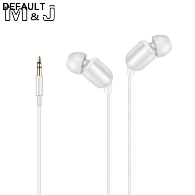 M&J 3M Earphone Monitor Headphones With Long Wire 3.5mm White Wired Earbuds Electronics