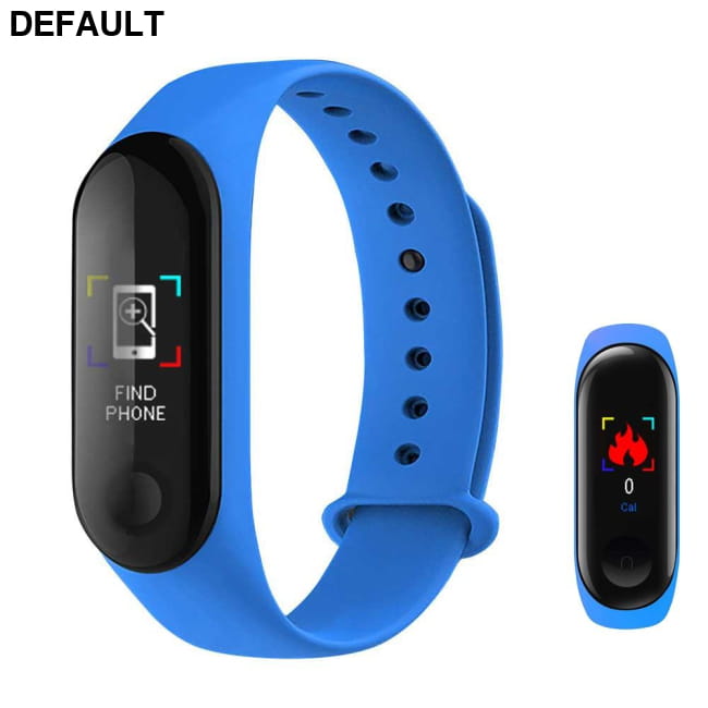 M3+ Smartwatch: Heart Rate & BP Monitoring Blue Smart Watches