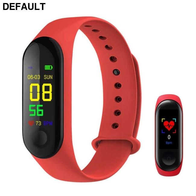 M3+ Smartwatch: Heart Rate & BP Monitoring Red Smart Watches Best Selling Products Sporting Goods