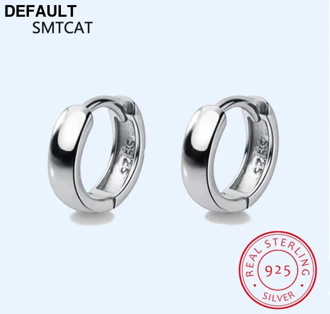 Man/Women’s 925 Sterling Silver Hoop Earrings Cute Neat Gift For Girls/Boys Fine Jewelry Accessory Party DA1417 Men