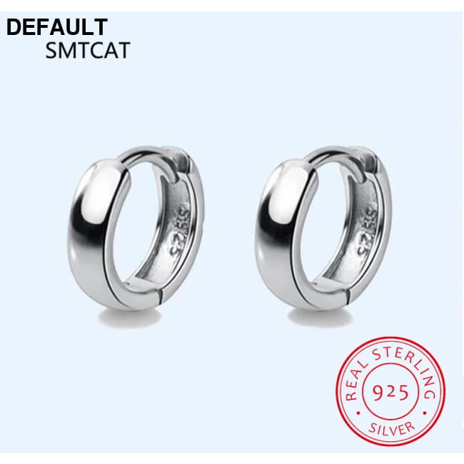 Man/Women’s 925 Sterling Silver Hoop Earrings Cute Neat Men