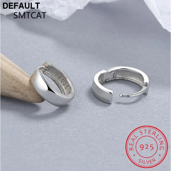 Man/Women’s 925 Sterling Silver Hoop Earrings Cute Neat Men