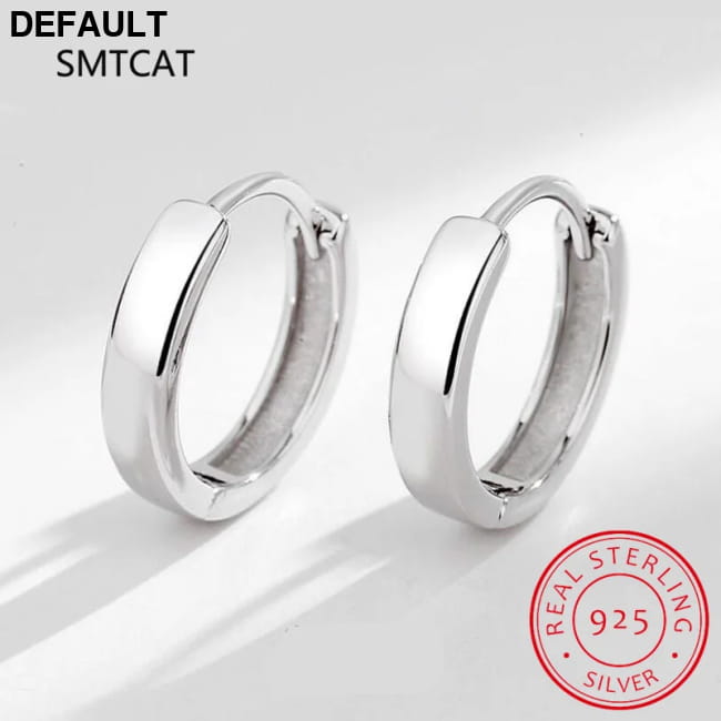 Man/Women’s 925 Sterling Silver Hoop Earrings Cute Neat Men