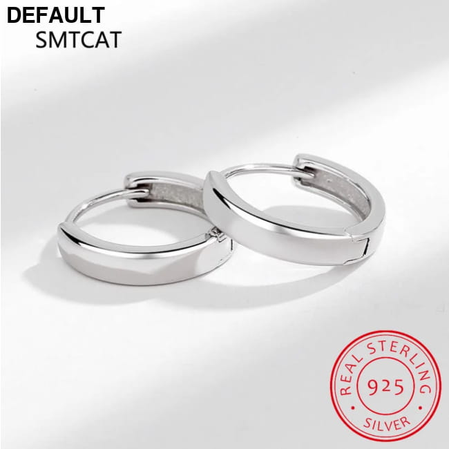 Man/Women’s 925 Sterling Silver Hoop Earrings Cute Neat Men