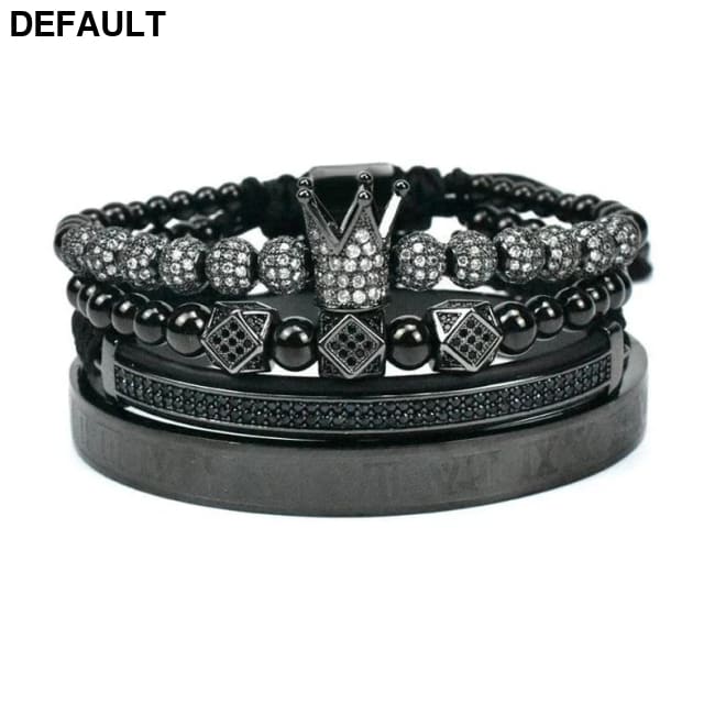 Men Bracelet jewelry 4pcs/set crown charms Macrame beads Bracelets Braiding Man Luxury Jewelry for women bracelet gift