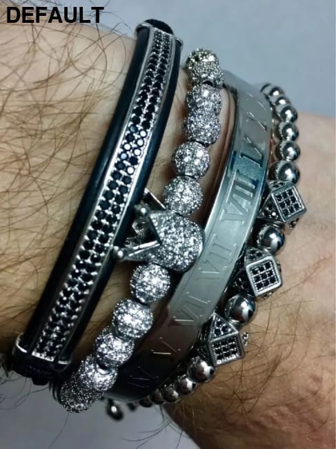 Men Bracelet jewelry 4pcs/set crown charms Macrame beads Bracelets Braiding Man Luxury Jewelry for women bracelet gift