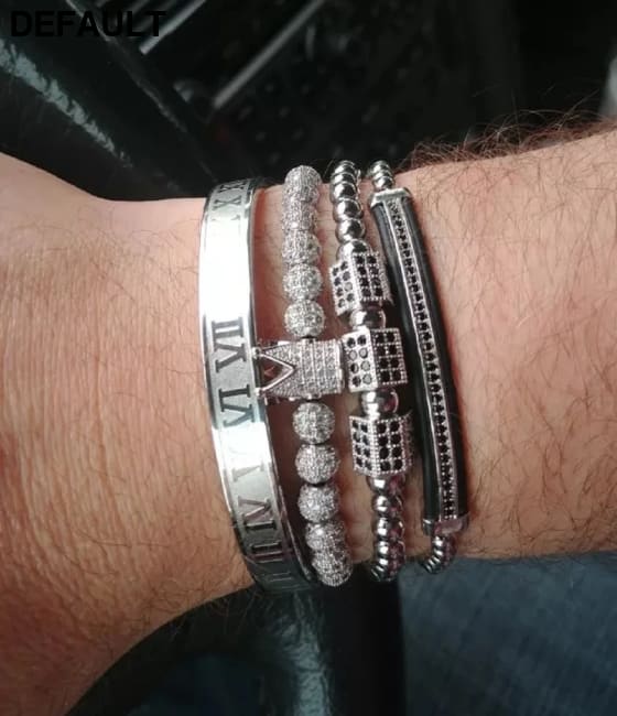 Men Bracelet jewelry 4pcs/set crown charms Macrame beads Bracelets Braiding Man Luxury Jewelry for women bracelet gift