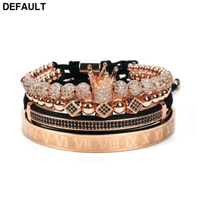 Men Bracelet jewelry 4pcs/set crown charms Macrame beads Bracelets Braiding Man Luxury Jewelry for women bracelet gift