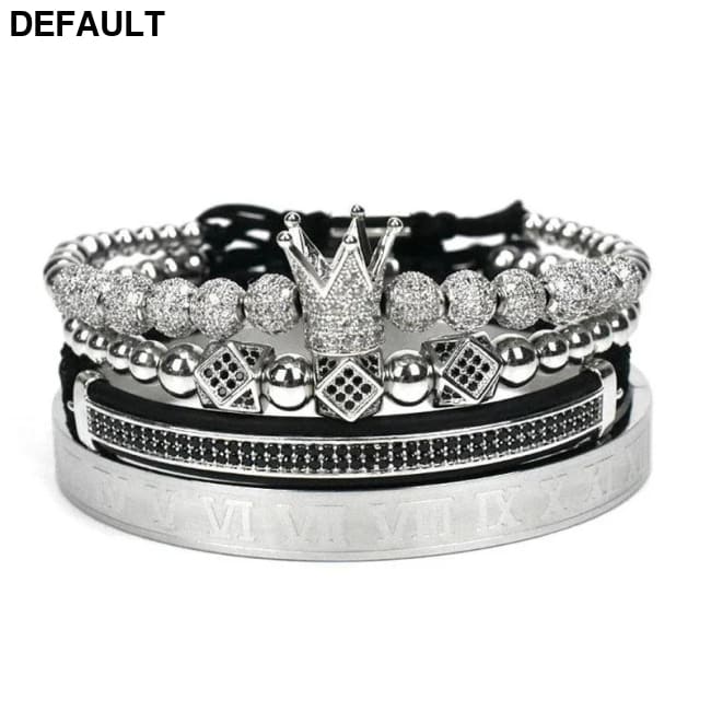 Men Bracelet jewelry 4pcs/set crown charms Macrame beads Bracelets Braiding Man Luxury Jewelry for women bracelet gift