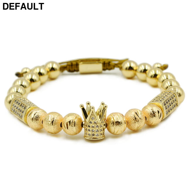Men Bracelet jewelry Crown Charm Studded Zircon Macrame Bracelets Best Selling Products