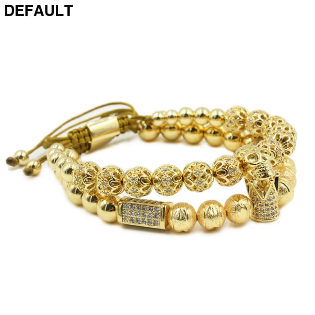Men Bracelet jewelry Crown Charm Studded Zircon Macrame Bracelets Best Selling Products