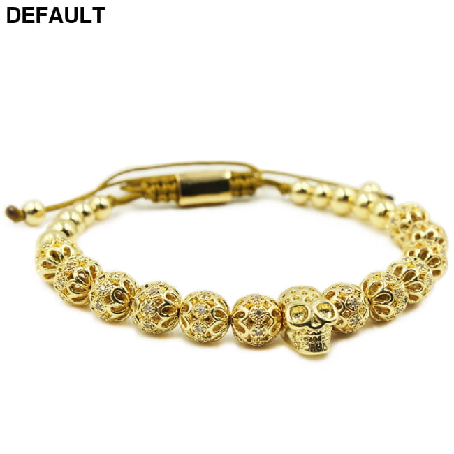 Men Bracelet jewelry Crown Charm Studded Zircon Macrame Skull Bracelets Best Selling Products