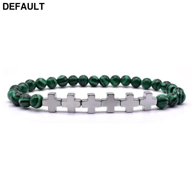 Men Bracelet Natural Black Hematite Beaded Bracelets