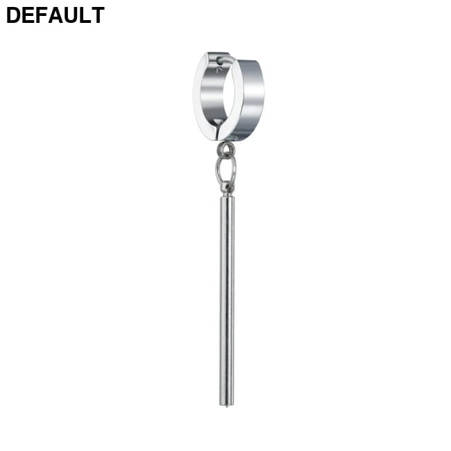 Men Retro Black Long Tassel Chain Punk Earrings Hiphop 38E7