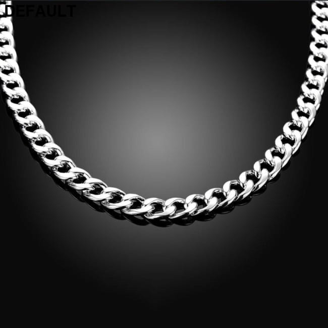 Men’s 24 ’’ 60cm 10mm N925 Sterling Silver color Necklace Men Necklaces