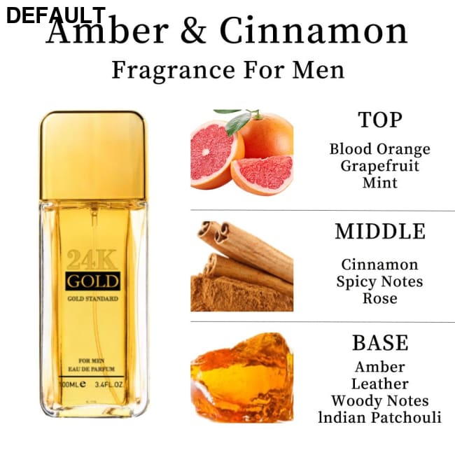 Men’s Amber & Cinnamon Eau De Toilette Spray – Unique Long-Lasting Fragrance for Daily Wear or Special Occasions 88217