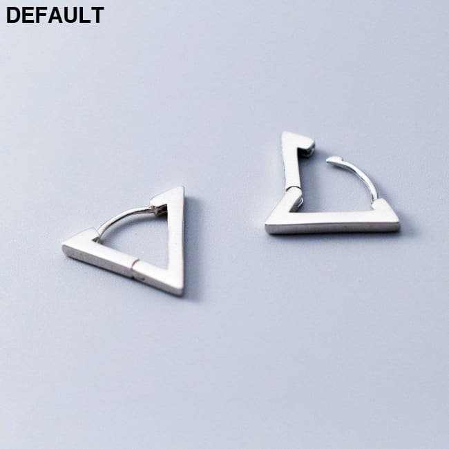 Men’s Clip-on Triangle Sterling Silver Earrings Men