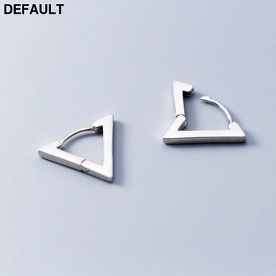 Men’s Clip-on Triangle Sterling Silver Earrings Men