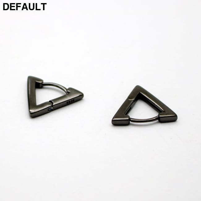 Men’s Clip-on Triangle Sterling Silver Earrings Men