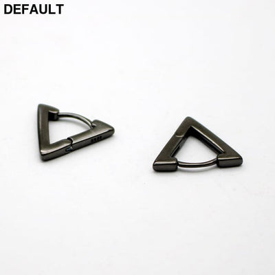 Men’s Clip-on Triangle Sterling Silver Earrings Men