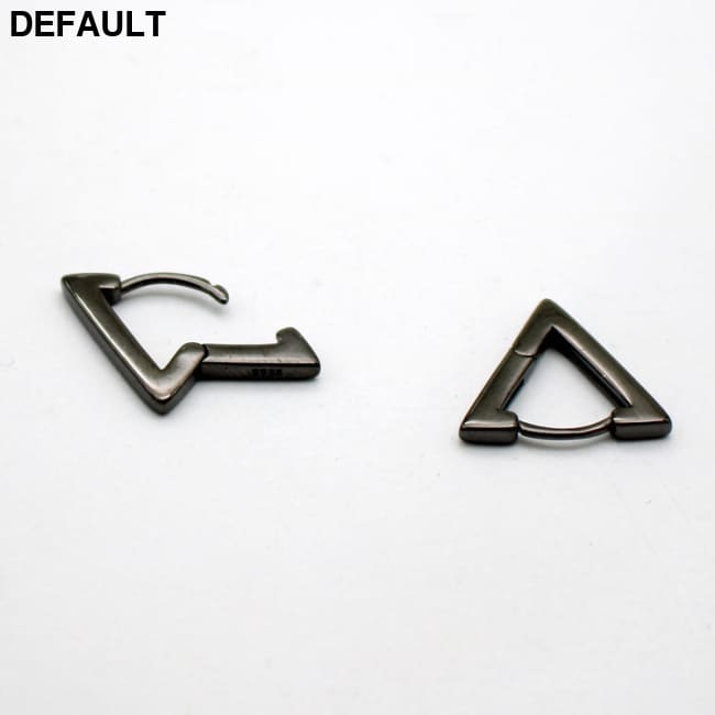 Men’s Clip-on Triangle Sterling Silver Earrings Men