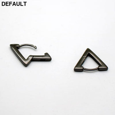 Men’s Clip-on Triangle Sterling Silver Earrings Men