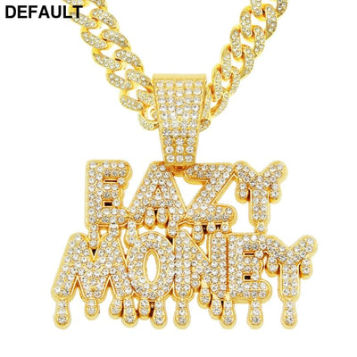 Men’s Creative Splicing Letter Pendant Necklace Gold Men Necklaces Sterling Silver