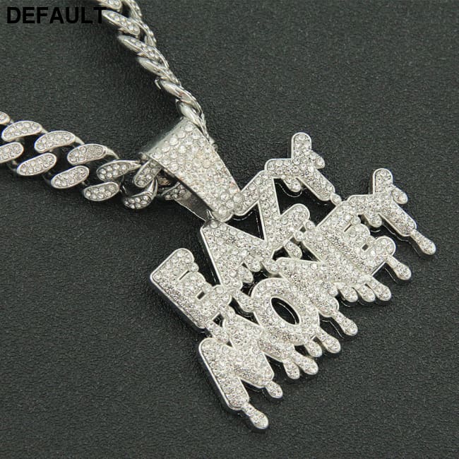 Men’s Creative Splicing Letter Pendant Necklace Men Necklaces Sterling Silver