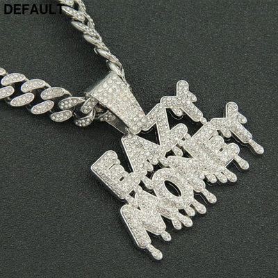 Men’s Creative Splicing Letter Pendant Necklace Men Necklaces Sterling Silver