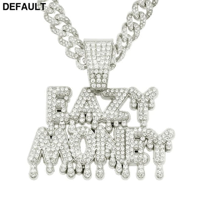 Men’s Creative Splicing Letter Pendant Necklace Silver Men Necklaces Sterling