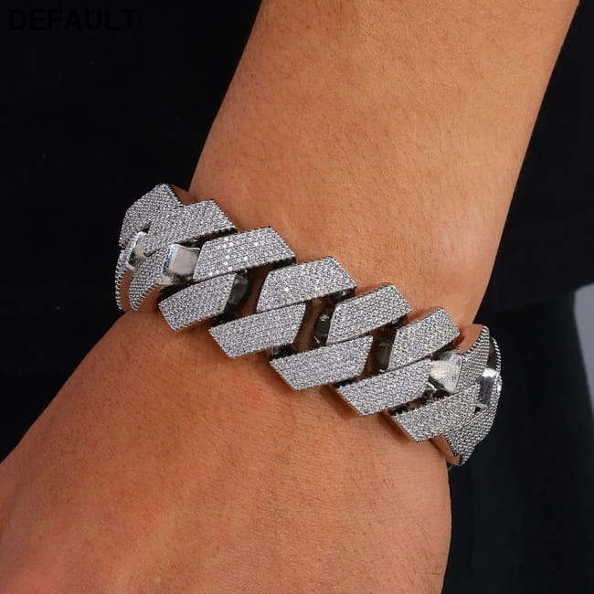 Mens Cuban Link Chain Bracelet Gold Plated Bling Miami Men Bracelets Best Selling Products