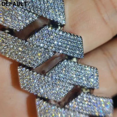 Mens Cuban Link Chain Bracelet Gold Plated Bling Miami Prong Set Diamond for Men 25MM Iced Out Hip Hop Jewelry Bracelets